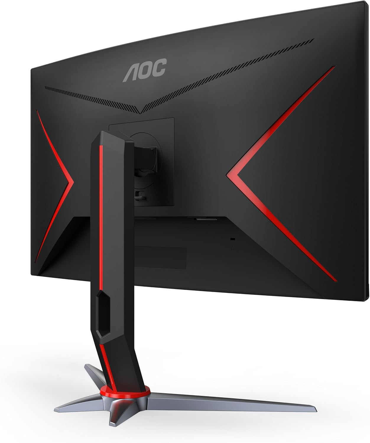AOC C27G2Z 27-Inch Curved Frameless Ultra-Fast Gaming Monitor - FHD 1080P, 0.5ms Response Time, 240Hz Refresh Rate, FreeSync, Dual HDMI 2.0, DisplayPort, Height Adjustable, Compatible with Xbox, PS5, and Switch, 3-Year Zero-Bright-Dot Warranty