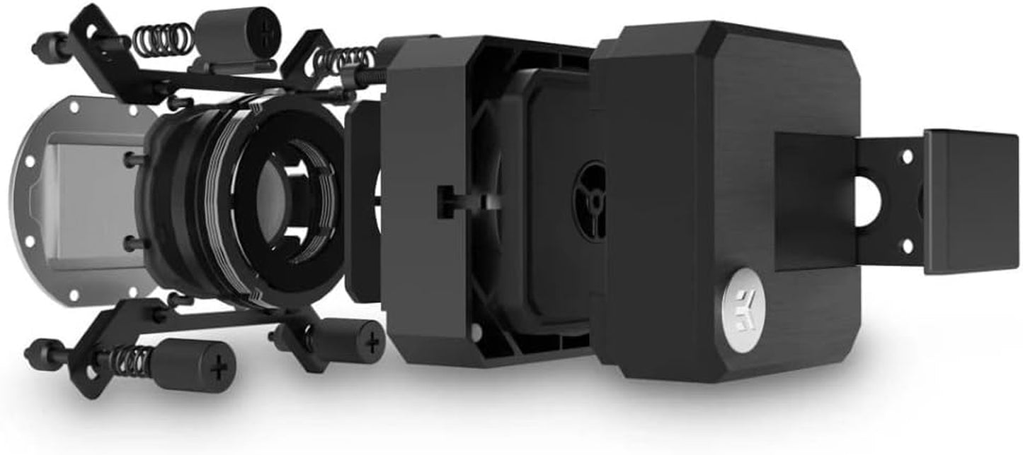 EK AIO Basic 240mm All-In-One Liquid CPU Cooler with EK-Vardar High-Performance PWM Fans, Compatible with Intel 115X/1200/2066 and AMD AM4