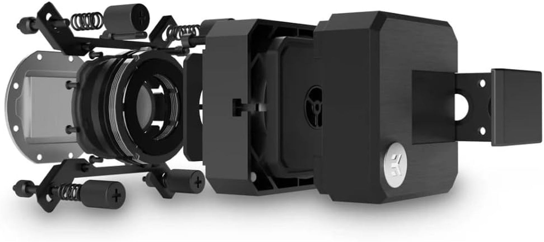EK AIO Basic 240mm All-In-One Liquid CPU Cooler with EK-Vardar High-Performance PWM Fans, Compatible with Intel 115X/1200/2066 and AMD AM4