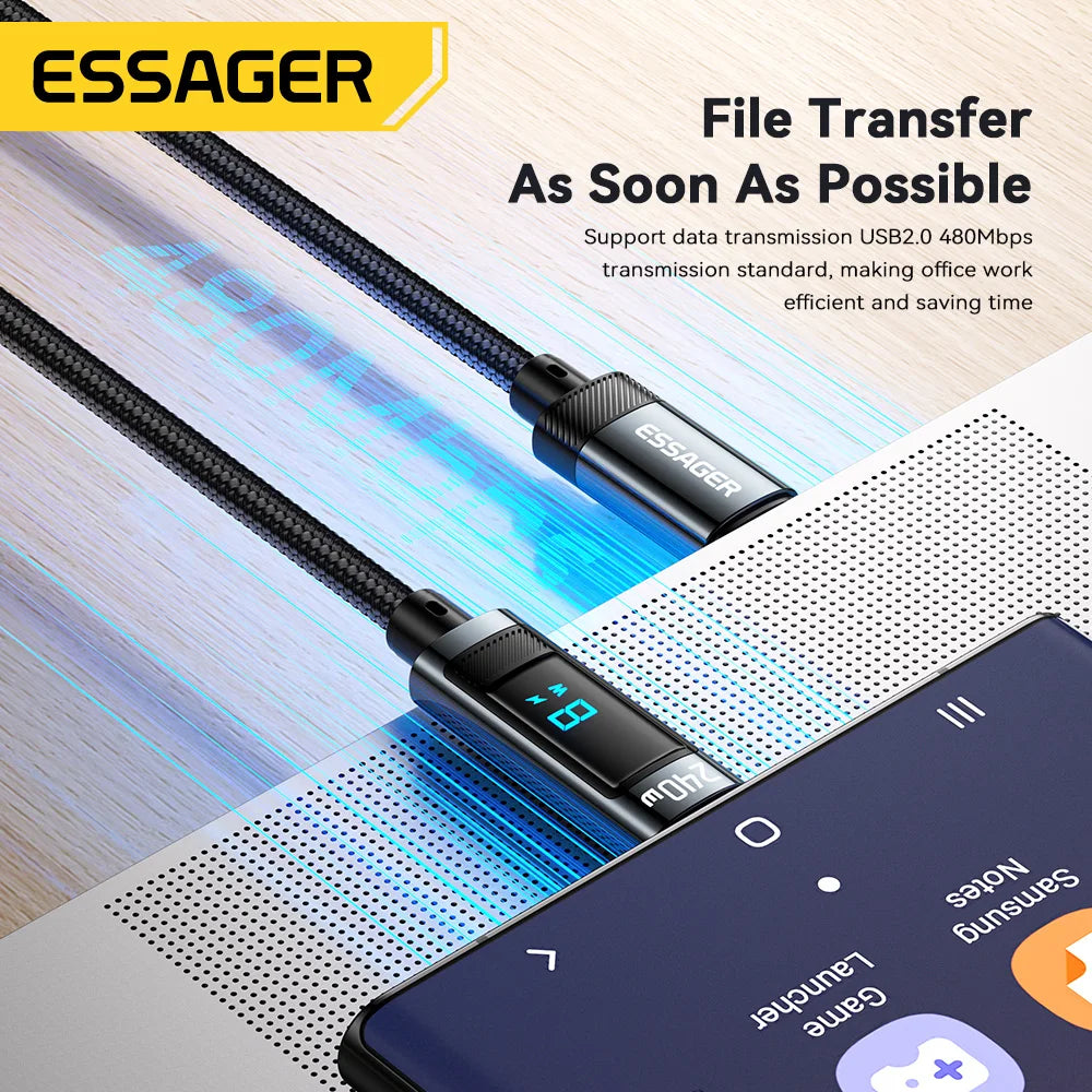 240W USB Type C to USB C Cable 100W PD 3.1 Fast Charging Charger Wire for Iphone 15 Pro Max Macbook Pro Xiaomi Samsung